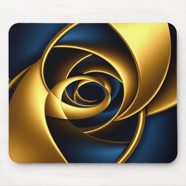 gold blue spiral abstract vortex pattern luxury ge musmatta (Framsidan)