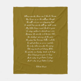 Gold Brown Custom Poem Song Lyric Quote Fleecefilt