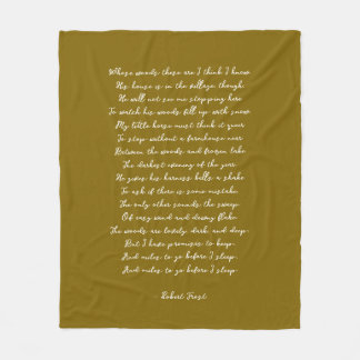 Gold Brown Custom Poem Song Lyric Quote  Fleecefilt