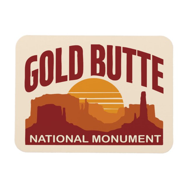 Gold Butte National Monument Nevada Öken Magnet (Horisontell)