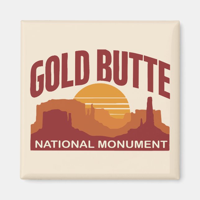 Gold Butte National Monument Nevada Öken Magnet (Framsidan)