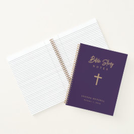 Gold Calligraphy Personalized Purple Bible Study 