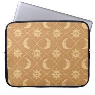 Gold Celestial Sun And Moon Laptop Fodral