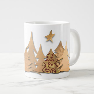 Gold Christmas Tree Forest Specialty Mug Jumbo Mugg