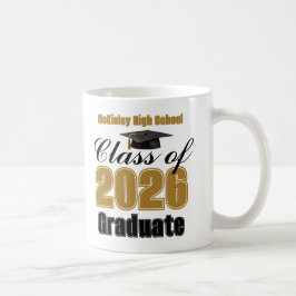Gold Class of 2026 Graduation Keepsake Kaffemugg