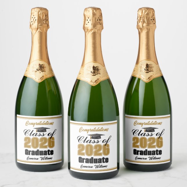Gold Class of 2026 Graduation Party Custom (Flaskor)