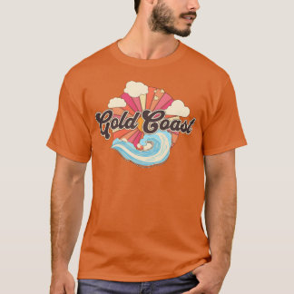 Gold Coast Australia Retro 80s Beach vintage T Shirt