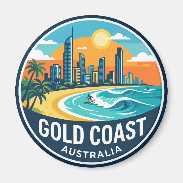 Gold Coast Australien Magnet (Framsidan)