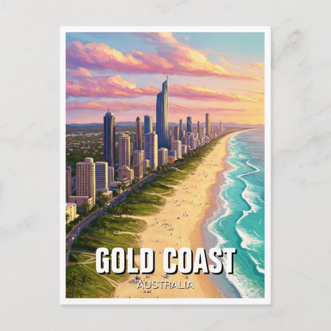 Gold Coast Australien Resa Vykort (Framsida)