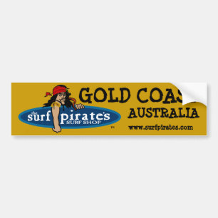 Gold Coast Australien surfa shoppar bildekalet Bildekal