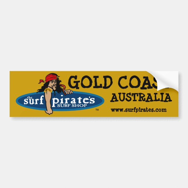 Gold Coast Australien surfa shoppar bildekalet Bildekal (Framsidan)