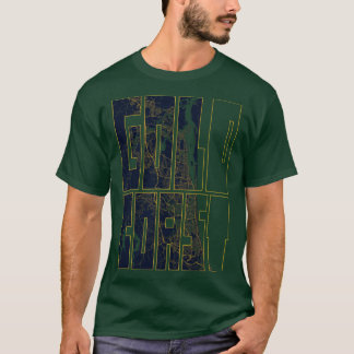 Gold Coast City Karta över Queensland vän T Shirt