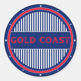Gold Coast City Pride Emblem – Australiensisk iden Runt Klistermärke