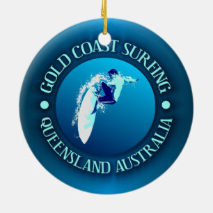 Gold Coast surfa Julgransprydnad Keramik