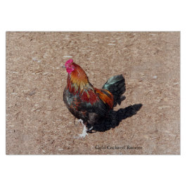 Gold Cockerel Rooster cutting board