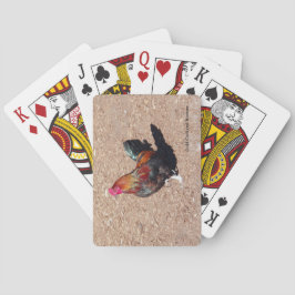 Gold Cockerel Rooster playing cards Casinokort