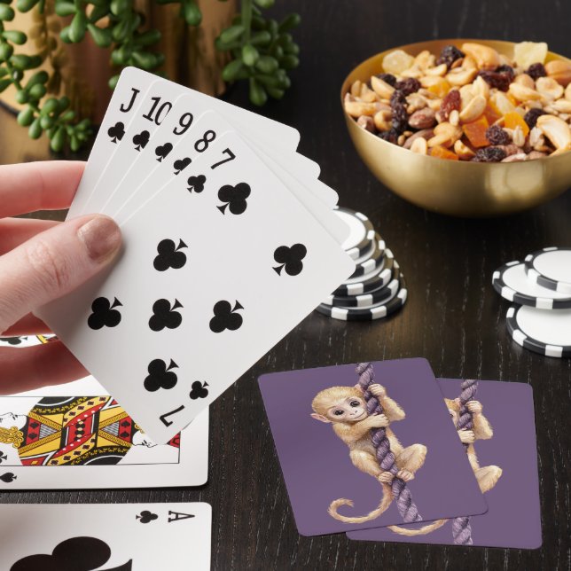 Gold Coin Monkey Purple Rope Casinokort (På plats)