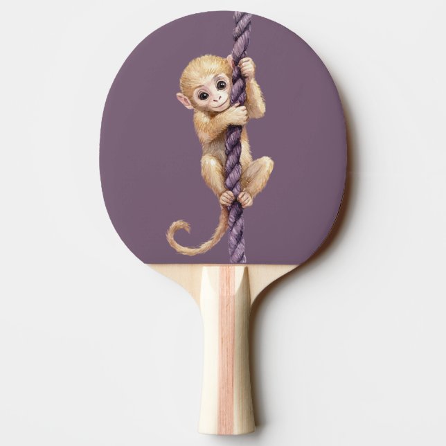 Gold Coin Monkey Purple Rope Pingisracket (Baksidan)