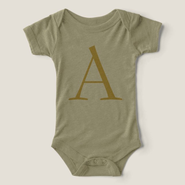 Gold Color Monogram Professional Custom T Shirt (Design Framsida)