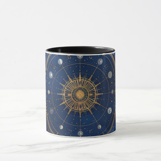 Gold Constellation Astrology Coffee Cup Mugg (Center)