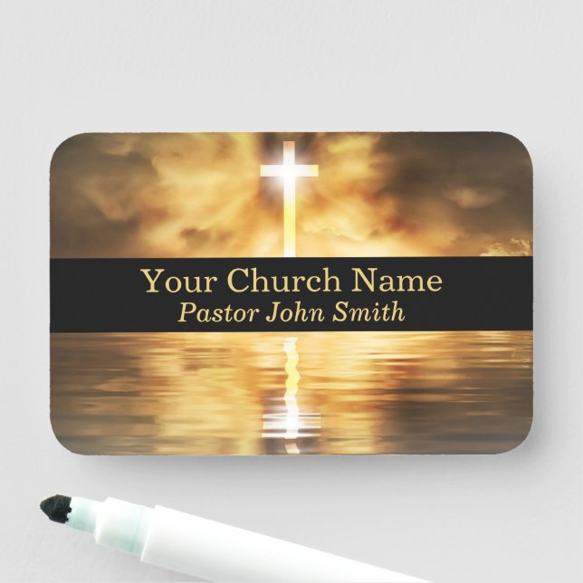 Gold Cross Reflection Church  Namnbricka (På plats)