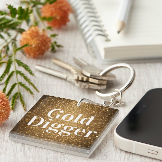 Gold Digger keychain gift (Högra Framsidan)