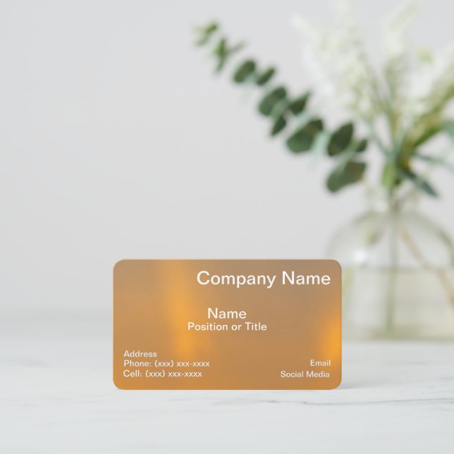 Gold Elegance Professional Business Card Visitkort (Stående Fram)