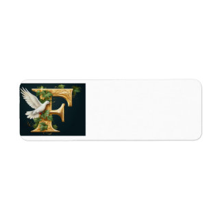 Gold Emboss F Returadress Etikett