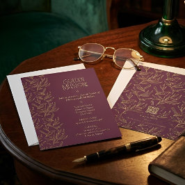 Gold Filigree Art Deco | Fairy Wren 50th Birthday Inbjudningar