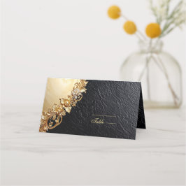 Gold Floral Embellishments Place Card Placeringskort