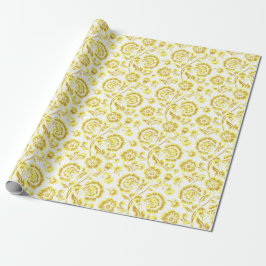 Gold Floral Presentpapper