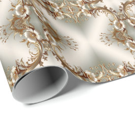 Gold Floral Wrapping Paper Presentpapper