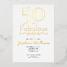 Gold Foil 50 and Fabulous 50th Birthday Party