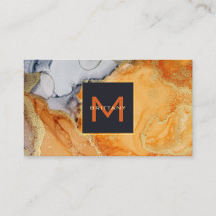 Gold Foil Amber Grått Black Anpassningsbar DIY Visitkort