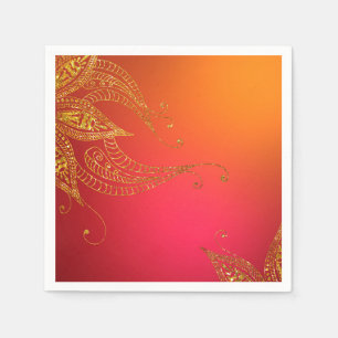 Gold Foil Arabian Pappersservett