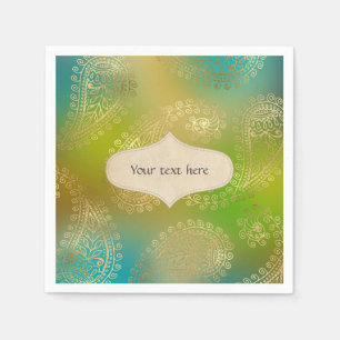 Gold Foil Arabian Pappersservett