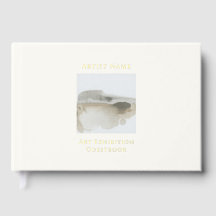 Gold Foil Art Exhibition Guestbook
