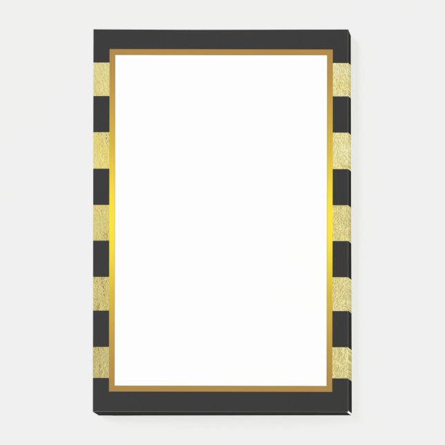 Gold Foil Black Rand ren Post-it Block (Framsida)