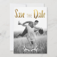Gold Foil Bohemian Glamor | Spara datum i foto