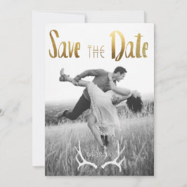 Gold Foil Bohemian Glamor | Spara datum i foto Datumet