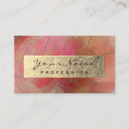 Gold Foil botanical Abstrakt Influencer Artist Visitkort