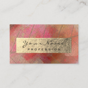 Gold Foil botanical Abstrakt Influencer Artist Visitkort