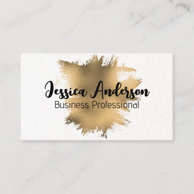 Gold Foil Brushed-bakgrund Visitkort (Framsida)
