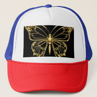 Gold Foil Butterfly Elegance hat Keps