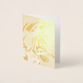 Gold Foil Card TIGER TÄNKANDE AV DIG Anpassningsba Folierat Kort