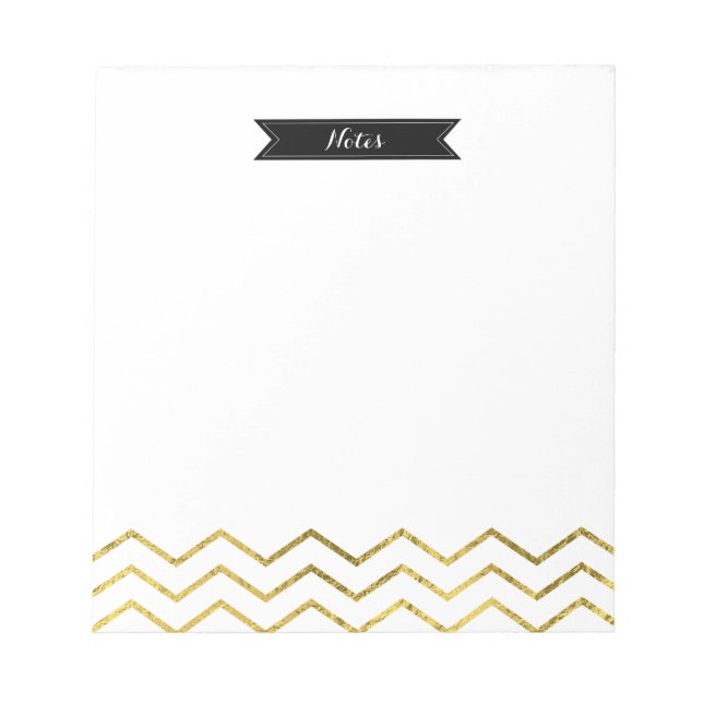 Gold Foil Chevron Anteckningsblock (Framsida)