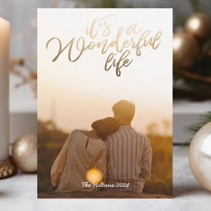 Gold Foil, det är ett underbart julfoto Julkort