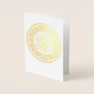 Gold Foil Dragonfly Mandala-hälsningskort Folierat Kort