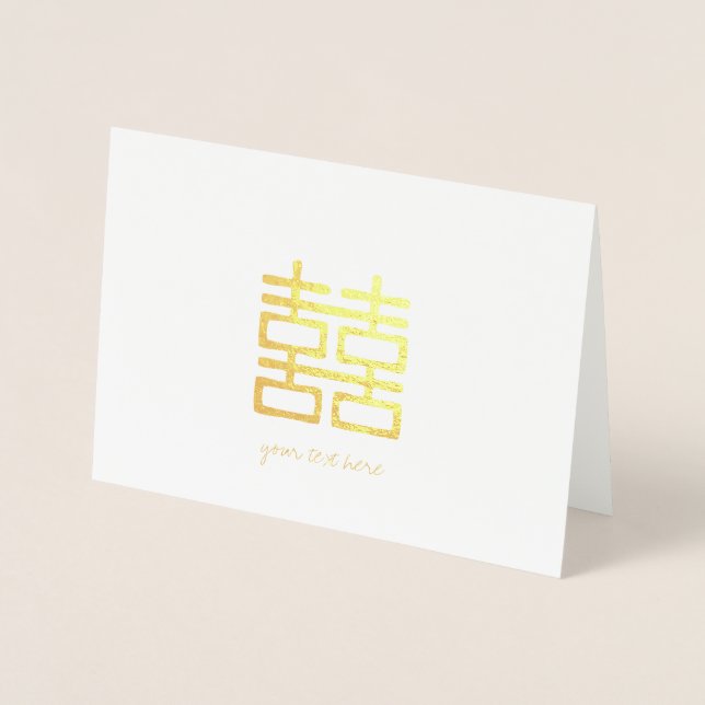 Gold Foil-Dubbla-händelsekort Folierat Kort (Framsida)