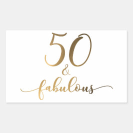 Gold Foil Effect v2 Birthday Cheer Rektangulärt Klistermärke